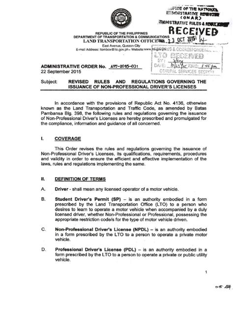 certificate of stock report lto|LTO ADMINISTRATIVE ORDER NO. AVT.